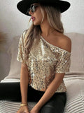 Gold Sequin Blouse