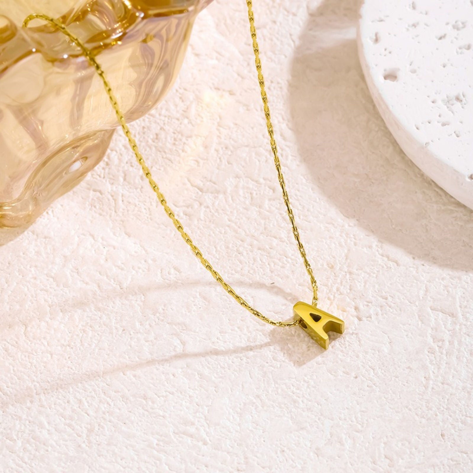 Cadena de Cable Cruz Letra Mayúscula